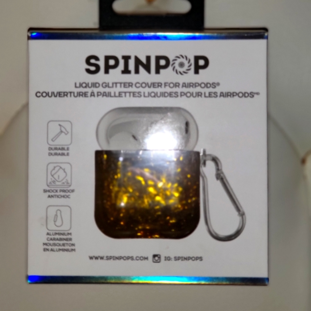 Spinpop Liquid Glitter cover for AIRPODS 1st & 2nd Gen.